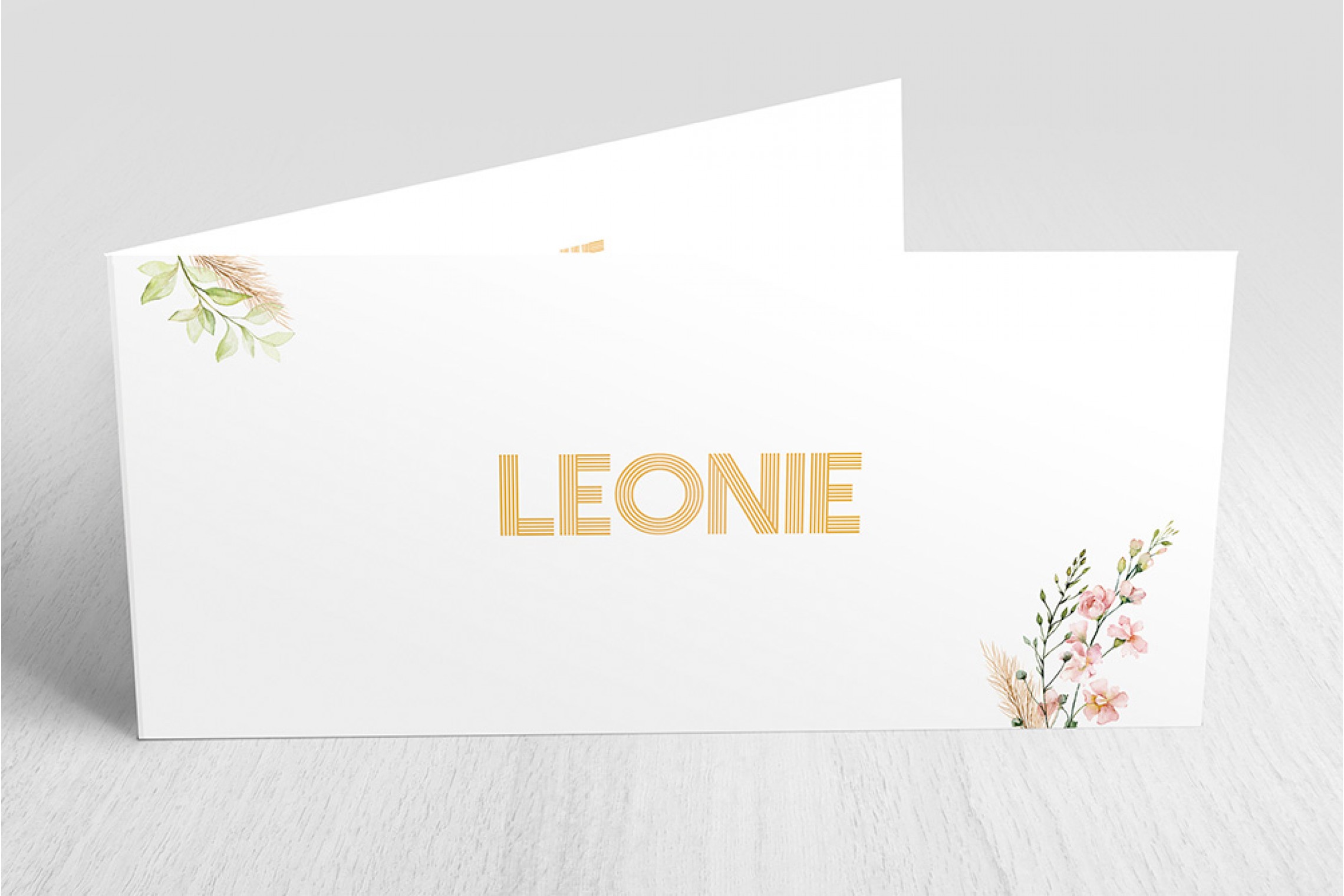Goud met bloemen